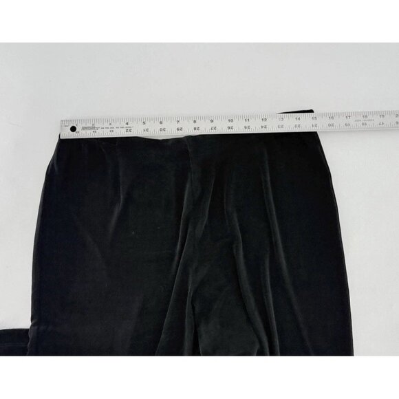 Chico’s Black Pull On Cropped Slinky Acetate Wide Leg Pants Sz 3 Boho USA - Picture 4 of 9